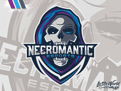 Necromantic eSports esports gamer gaming logo mascot reaper skull twitch youtube