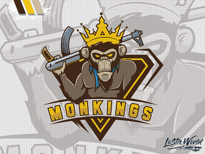 MonKings ape esports gamer gaming logo mascot monkey twitch youtube