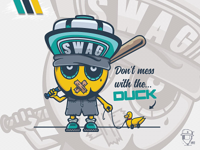 The Duck artwork design digital art duck fun funny logo mascot smile swag