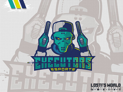 Executors eSports art artwork branding design digital art lostis world mascot esports logo mascot vector weapon