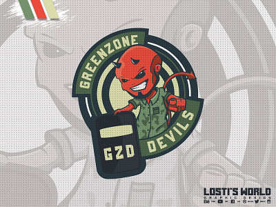 Greenzone Devils airsoft art artwork branding design devil devils digital art lostis world mascot logo mascot vector