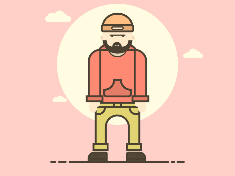 What do you want from me cool vector simple illustration fun flat vintage colorful