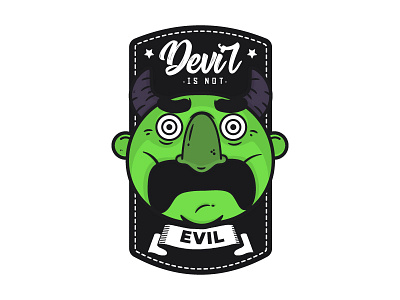 Devil Is Not Evil cool demon devil evil flat fun illustration lucifer moustache satan simple vector