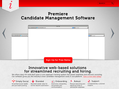 software landing page comp.