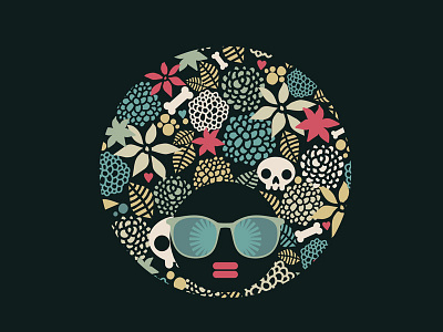 Black Head Woman african afro black fashion girl head hipster monster retro skull summer woman