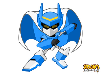 Robot Ninja Game Mascot - Coloring android cartoon character cyborg fantasy game mascot mobile ninja robot sci fi vector