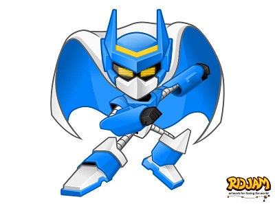 Robot Ninja Game Mascot - Final android cartoon character cyborg fantasy game mascot mobile ninja robot sci fi vector