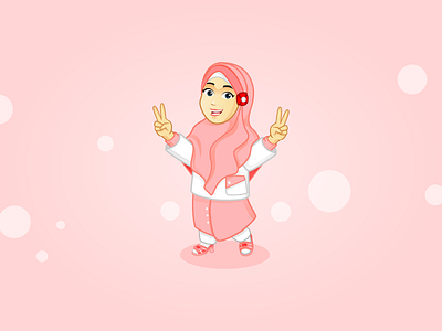 Muslim Girl Cartoon Character