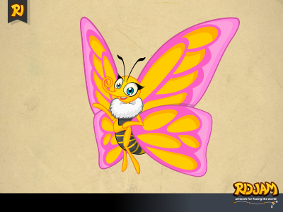 Butterfly Cartoon Character