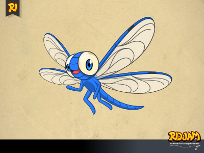 Dragonfly Cartoon Character by ridjam on Dribbble