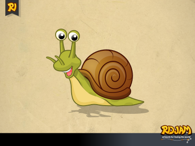 Snail Cartoon Character animal bug cartoon character funny illustration insect ridjam slug snail vector
