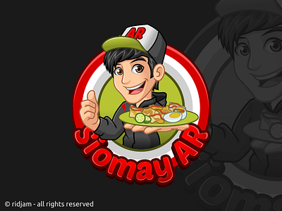 Siomay AR Cartoon Logo