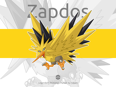 Legendary Pokemon Zapdos anime bird birds cartoon character design fanart legendary mascot pokemon pokemongo zapdos
