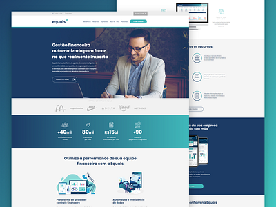 Equals website b2b design financial redesign ui user experience user interface ux web