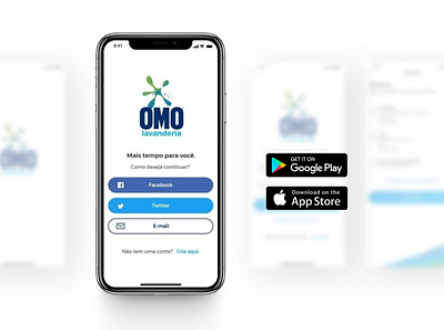 Omo lavanderia app branding design prototype ui user experience user interface ux