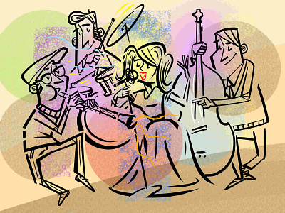 Jazzband characterdesign clipstudio illustration