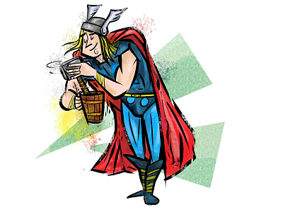 superheroes for coffee characterdesign clipstudio illustration