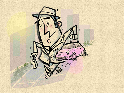 Minicar characterdesign clipstudio freelance illustration