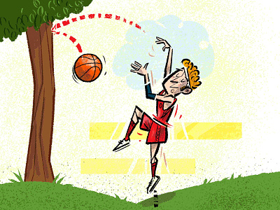 Shotsometrees 3pointshot basketball characterdesign clipstudio illustration nba finals