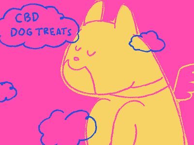 CBD Dog Treats — Sketch cbd color design dog happy illustration packaging treats