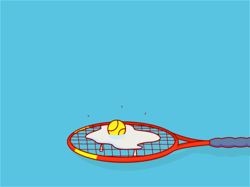 Break animation break breakfast egg tennis