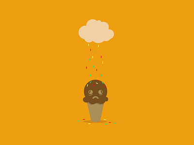 Glumburger chocolate cloud ice cream illustration rain sprinkles