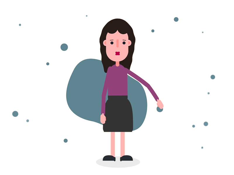 Are you sad? bounce the ball affter effects animation ball bounce charecter design gif illutration sad woman