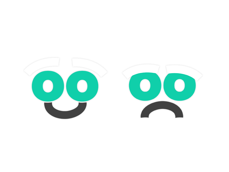 Happy or sad? affter effects animation app art brand branding character clean design flat icon identity illustration illustrator ios logo minimal ui vector