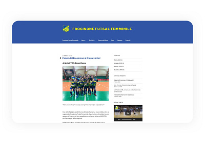 FrosinoneFutsal - Homepage design development futsal homepage web webdesign website