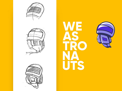 We Astronauts, logo design design illustrator logo sketch