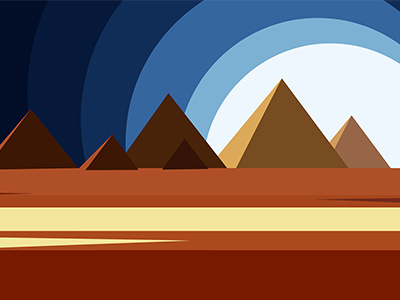 Pyramids Flat Illustrations design flat