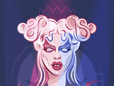 Bimini Bon Boulash illustration rupauls drag race television vector