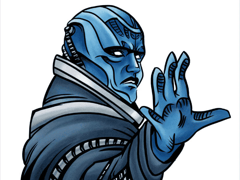 Apocalypse marvel comic superhero animation illustration loop gif xmen-apocalypse xmen