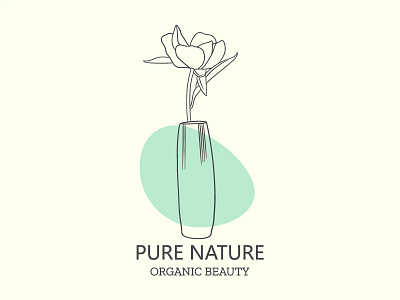 Hand drawn aesthetic botanical natural logo. Botanic Line Art. beauty botanical branding creative design illustration logo logotype nature organic vector