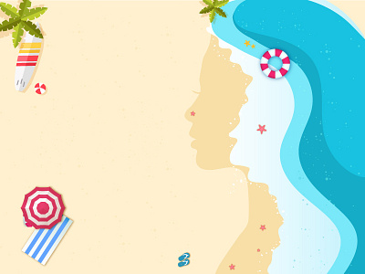 Beach Girl Illustration art illustration illustration art landscape vector