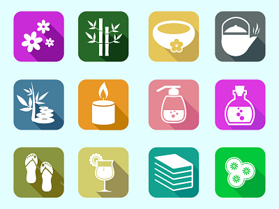 Beauty and SPA Icon Set app icon app icons beauty icon icon design icon set icons spa vector