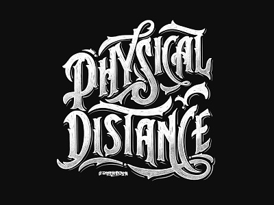 Physical Distance americandesign customlettering designstudio handdrawn handlettering lettering logotype typography vintagedesign