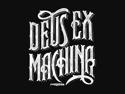 Deus Ex Machina Lettering customlettering design designstudio deus ex machina handlettering inspiration lettering rysdsgstd typography vintagedesign