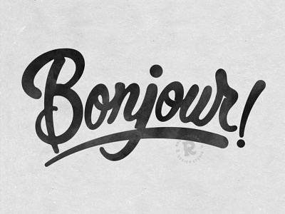 Bonjour! for Ruddy Lad Co customlettering customtype font handlettering lettering logo logotype rysdsgstd script type typography vintagedesign