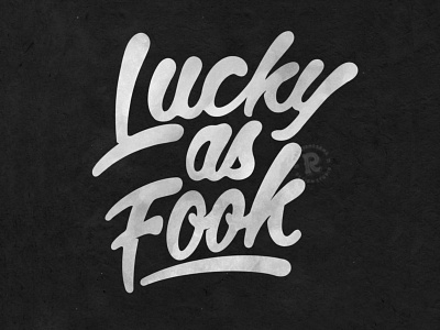 Lucky as Fook for Ruddy Lad Co clothing customlettering customtype design handdrawn handlettering lettering logo logo design logotype rysdsgstd script typography ui vintage vintagedesign
