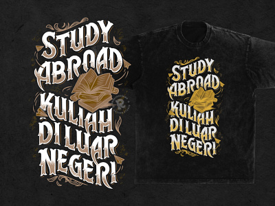 Custom Lettering Study Abroad branding customlettering customtype design graphic design handdrawn handlettering illustration lettering logo logotype rysdsgstd studyabroad tshirtdesign vintagedesign