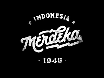 Indonesia Merdeka 1945 branding customlettering design graphic design handdrawn handlettering indonesia lettering logo logotype merdeka rysdsgstd vintage vintagedesign