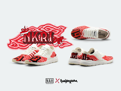 NKRI collaboration with NAH Project customlettering customshoes design handlettering nahproject rasayangsama rysdsgstd shoesdesign