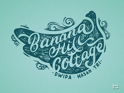 Banana Hill Cottage americandesign customlettering handdrawn handlettering illustration lettering rysdsgstd typography vintagedesign