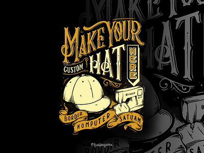 make your custom hat americandesign customlettering designstudio handdrawn handlettering illustration lettering rysdsgstd typography vintagedesign