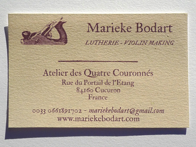 Business Card business card making violin