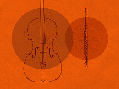 Cello / Flute Duet concert music poster