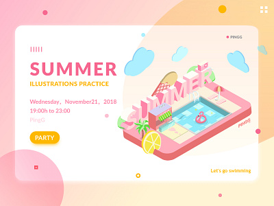 SUMMER ui 插图 设计