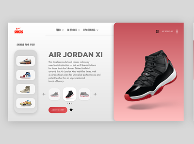 Nike "SNKRS" UI Redesign adobe photoshop adobe xd branding design ui