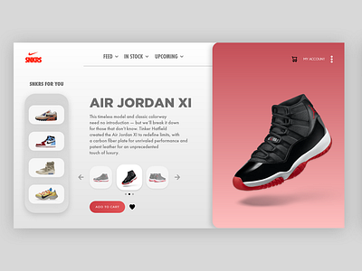 Nike "SNKRS" UI Redesign